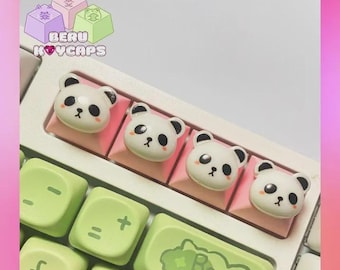 Panda Keycaps for Mechanical and Membrane Keyboard