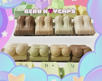 Custom Artisan Oppai Keycaps for mechanical keyboard cute keycap Oppai keycaps