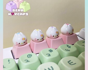 Custom Artisan Keycaps Sanrio Hello kitty Keycaps for mechanical keyboard cute keycap Star keycaps