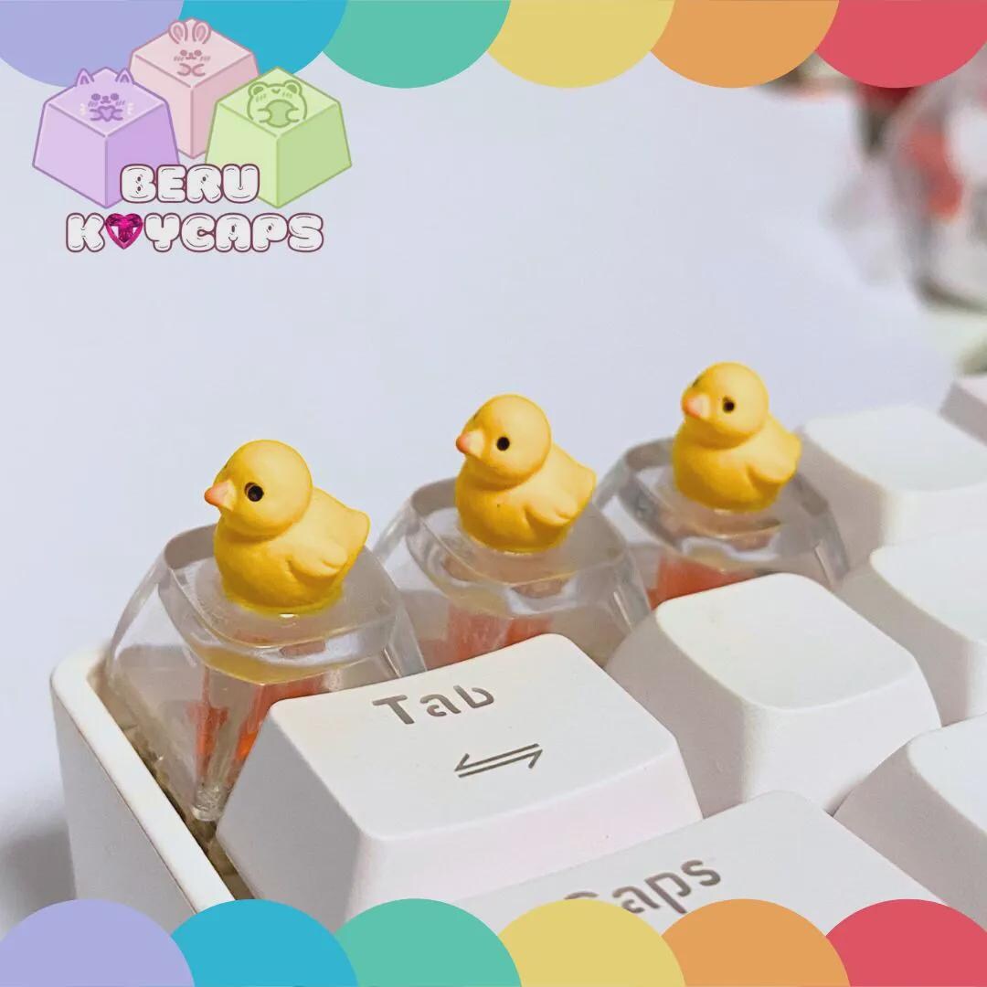 Custom Artisan Duck Keycaps for Mechanical Keyboard Cute Keycap Rubber ...