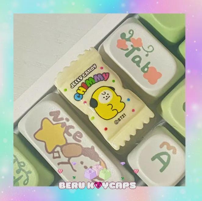 BT21 Keycaps BTS Keycaps Jungkook Keycaps Capslock Keycaps Artisan ...