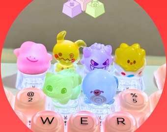 Pokemon Keycaps bulbasaur ditto togepi pikachu poliwag gengar keycaps for mechanical keyboard