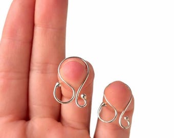Adjustable Sterling Silver Fake Piercing | Handmade Body Jewelry