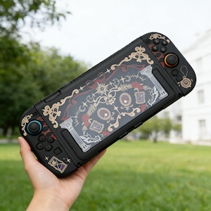 Funda gótica de bruja para Switch 2, funda OLED de luna y estrella estilo academia oscura para Switch, funda de poción mágica negra para Switch, funda vintage de rosa para consola (regalo)