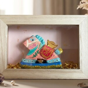 Hand-Sculpted Clay Horse Statue, Gold Ingot, Lunar New Year Feng Shui Gift, Success & Prosperity