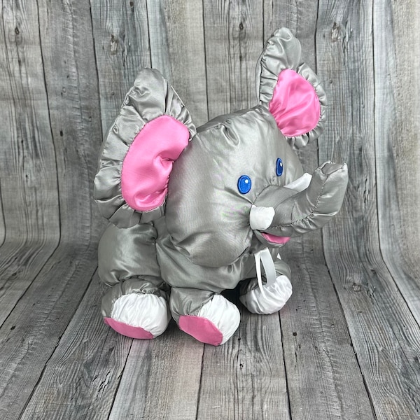 Puffalump Elephant 1994 Jungle Juniors  - New Handmade Replica - Taffeta Fabric - No Rattle - Baby Safe - Baby Shower Gift