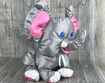 Puffalump Elephant 1994 Jungle Juniors  - New Handmade Replica - Taffeta Fabric - No Rattle - Baby Safe - Baby Shower Gift