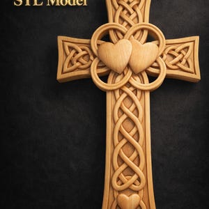 Celtic Knot Cross STL | CNC Router & 3D Printing File