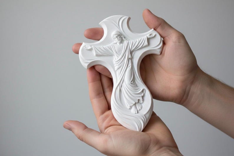 Crucified Jesus Cross STL File | 3D Relief Model for CNC & 3D Printing (Digital Download) image 5