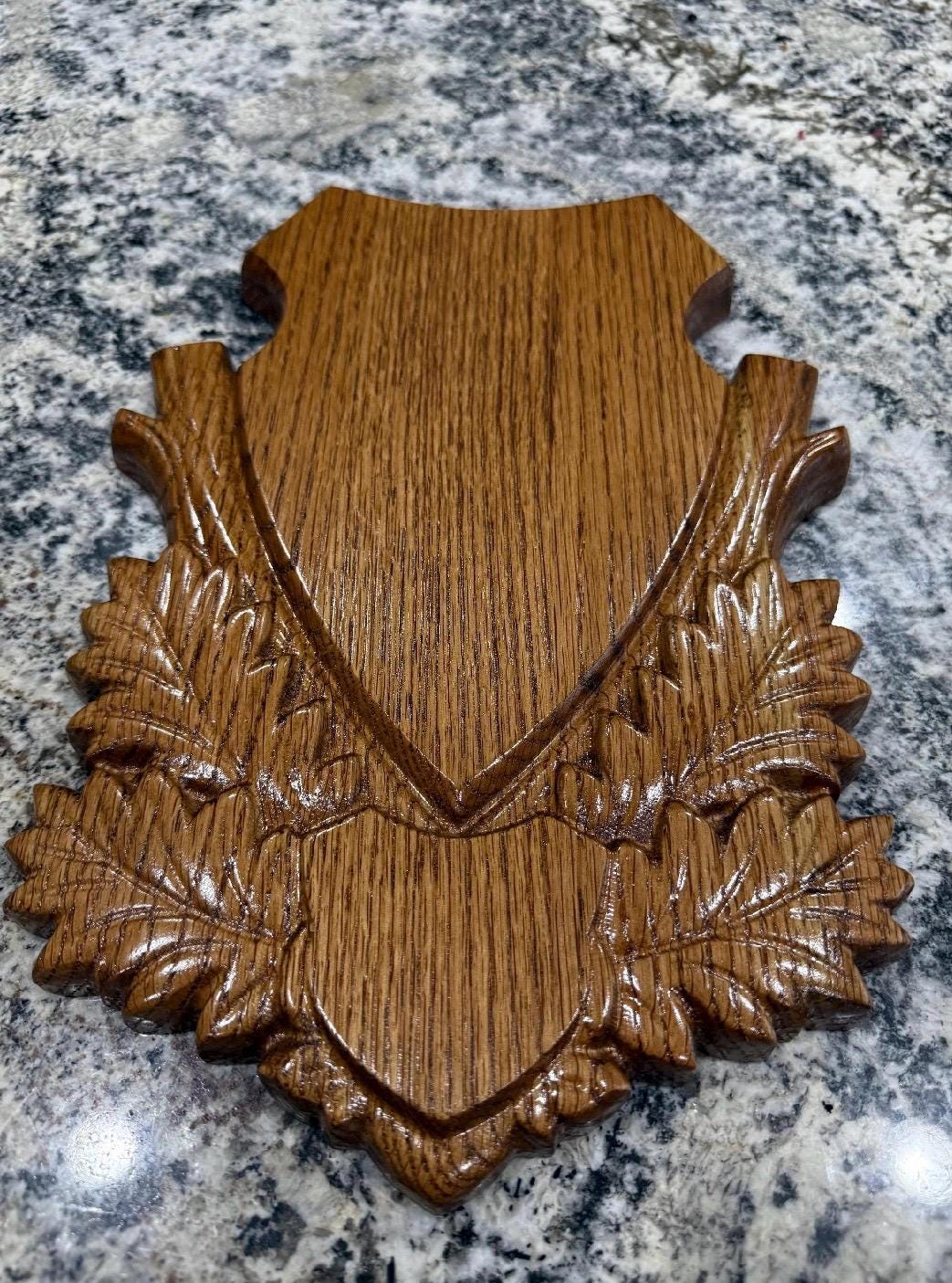Hunting Trophy Shield STL Model, CNC Router Carved Wood Ornament