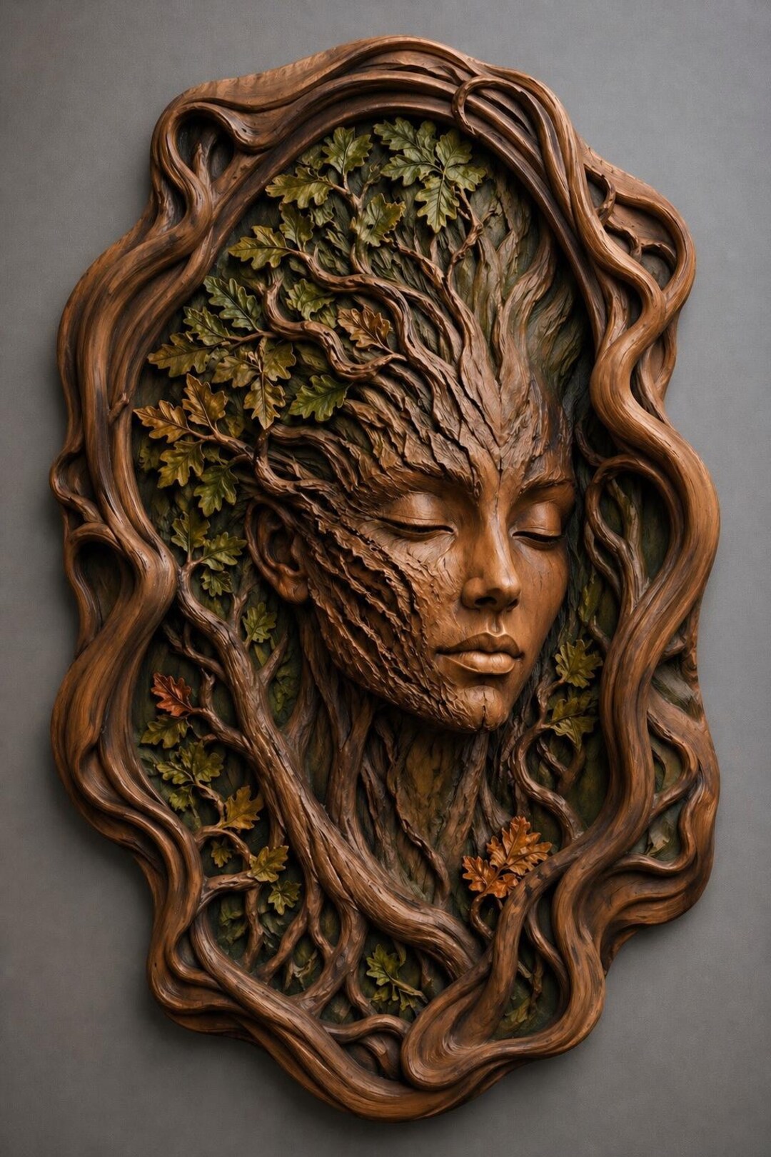 Tree Woman STL File | Nature Spirit Relief Art (digital Download) - Etsy