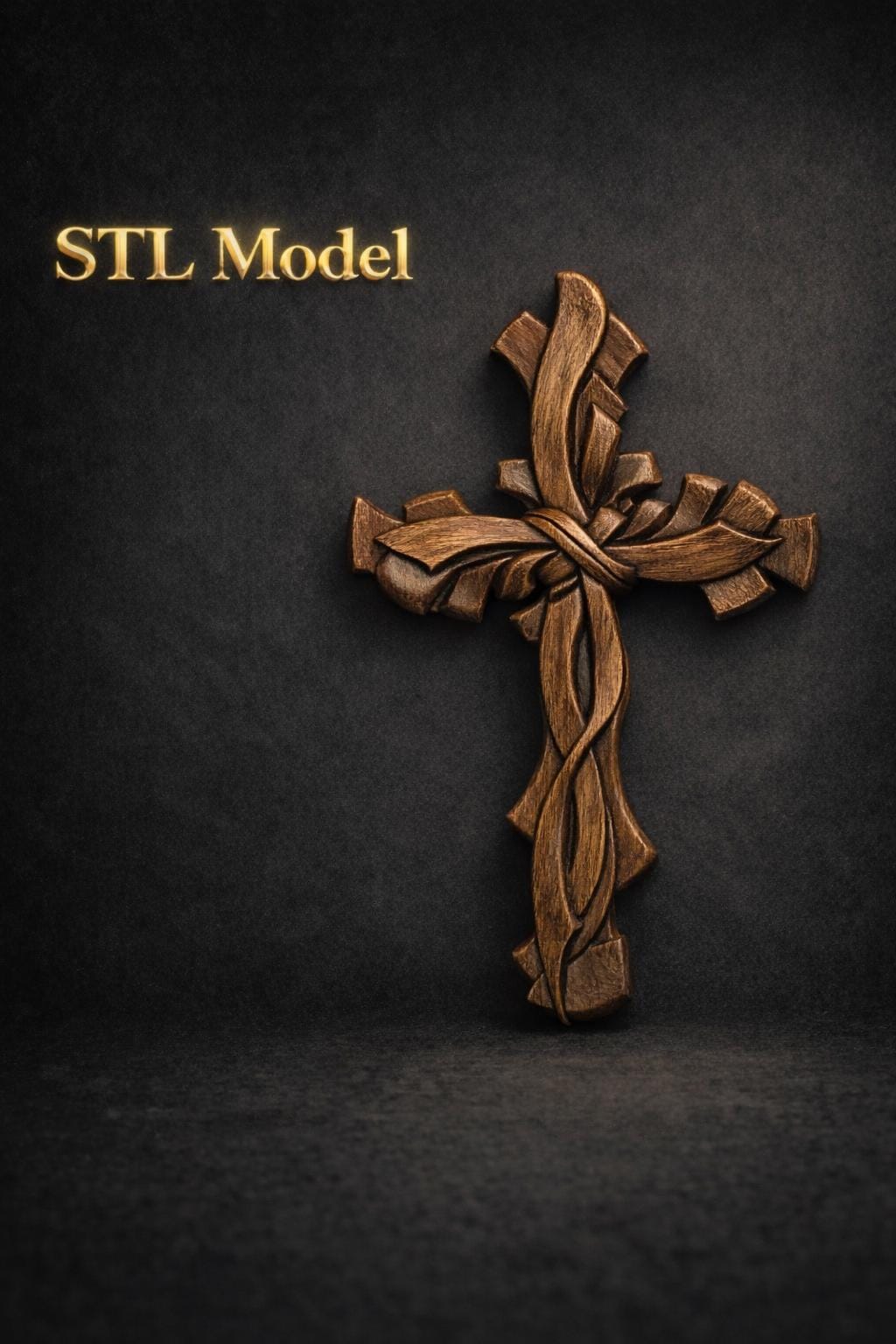 Christian Cross STL File CNC Wood Carving 3D Model (Digital Download)
