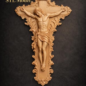 Jesus Cross3D Relief STL for CNC & 3D Printing