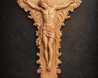 Jesus Cross3D Relief STL for CNC & 3D Printing