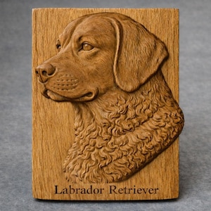 Labrador Retriever reliëf 3D STL-bestand | CNC-router & 3D-printen