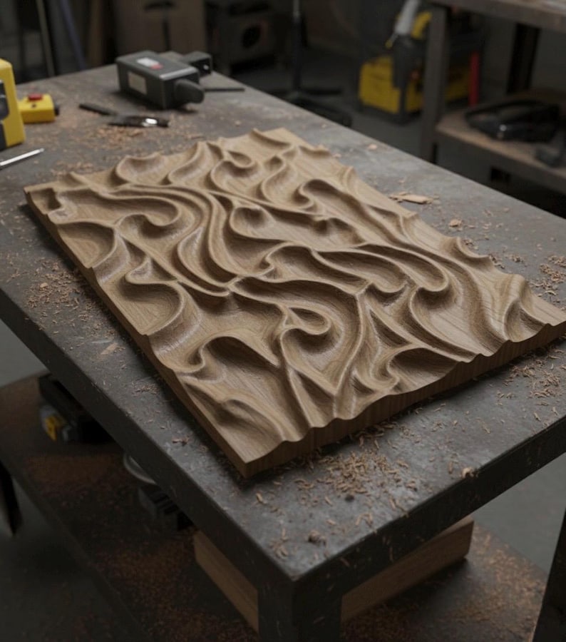Abstract Wave Wall Relief STL | CNC Router & 3D Printing File - Etsy ...