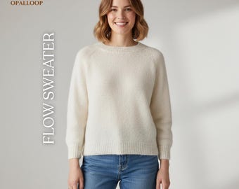 No Frills Sweater Knitting Pattern | Flow Sweater Knit Pattern | Women Sweater Knitting Pattern PDF| Women Minimalist Sweater Knit Pattern