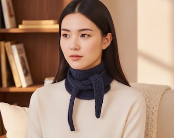 Sophie Scarf Knitting Pattern - Easy Beginner Scarf PDF Pattern - i-Cord Edge - Small Neck Scarf Pattern - Winter Accessory - English German