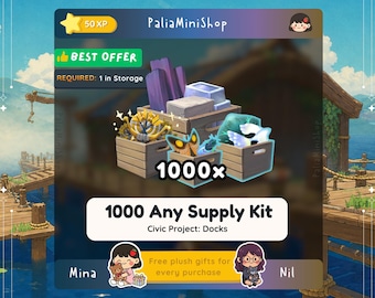 Palia - 1000 Any Supply Kit - Palia Resource - Civic Project: Dock - Crafting - Kilima