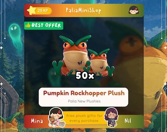 Palia Plushies - 50x Pumpkin Rockhopper Plush - (NEW PLUSH) - Fall's Faire: Frights & Delights - Halloween