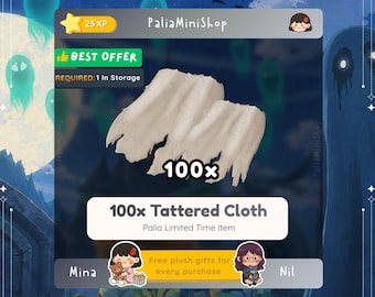 Palia - 100 Tattered Cloth  - NEW PATCH - Palia Bulletin Board - Spooky Moon Store