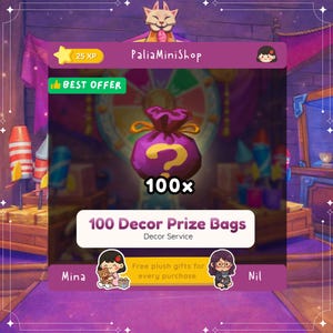 Palia - 100x Decor Bags - Zeki Prize Wheel - Palia Furniture