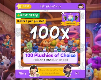 Peluches Palia - 100 peluches au choix - Peluches personnalisées