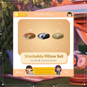 Palia - Stackable Pillow Set - Limited Plush - Chapaa,Muujin,Palcat Pillow - Plushies