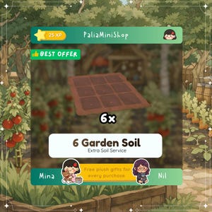 Palia - 6 terreaux de jardin supplémentaires pour votre terrain - Service de jardinage - Pack débutant Palia