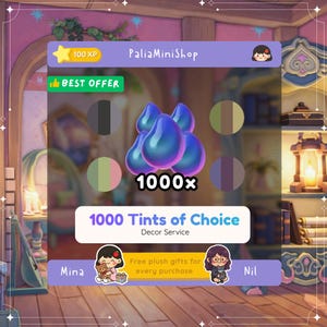 Palia - 1000x Tints of Choice - Palia Furniture - Paints - Decor Building