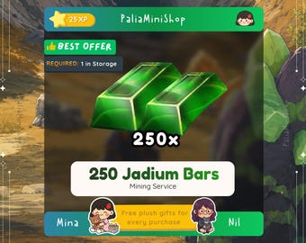 Palia - 250x Jadium Bar - Palia Resource - Mining - Crafting Furniture - The Royal Highlands