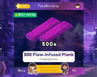 Palia 500 Flow-Infused Planks - Palia Resource - Foraging - Crafting Furniture - Flow tree parties