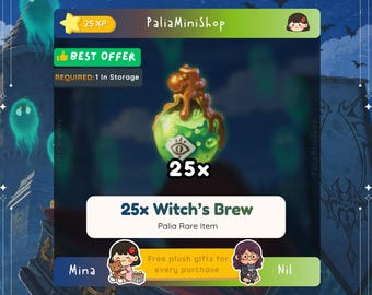 Palia - 25 Witch’s Brew Potions - NEW PATCH - Fall's Faire: Frights & Delights - Spooky Moon Store