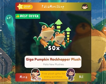 Palia Plushies - 50 Giga Pumpkin Rockhopper Plush - (NEW PLUSH) - Fall's Faire: Frights & Delights - Halloween