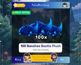 Palia Plushies - 100x Banshee Beetle Plush - (NEW PLUSH) - Fall's Faire: Frights & Delights - Halloween