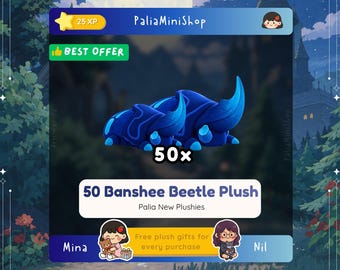 Palia Plushies - 50x Banshee Beetle Plush - (NEW PLUSH) - Fall's Faire: Frights & Delights - Halloween