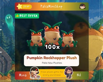 Palia Plushies - 100x Pumpkin Rockhopper Plush - (NEW PLUSH) - Fall's Faire: Frights & Delights - Halloween