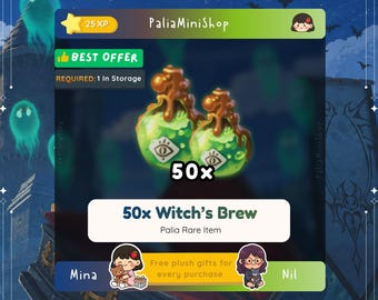 Palia - 50 Witch’s Brew Potions - NEW PATCH - Fall's Faire: Frights & Delights - Spooky Moon Store