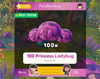 Palia Plushies - 100x Princess Ladybug Plush - (NEW PLUSH)