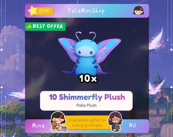 Palia Plushies - 10x Shimmerfly Plush - (NEW PLUSH)