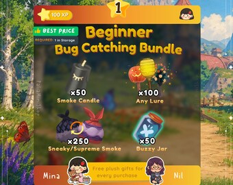 Palia - Beginner Bug Catching Bundle - Palia Plushies - Honey lure -