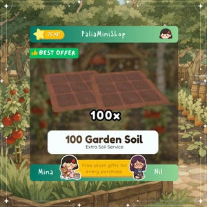 Palia - 100 Extra Garden Soil for Your Plot - Gardening Service