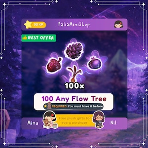 Palia Flow Tree - 100x Custom Mix & Match Bundle - Palia Foraging, Juniper,Acorn,Pinecone,Samara