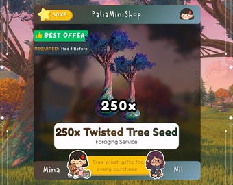 Palia - 250x Twisted Tree Seed - Palia Drops - Decorating