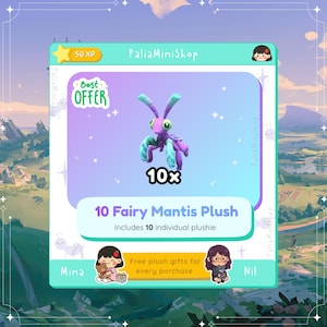 Palia - 10 Fairy Mantis Plush Bundle