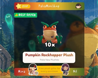 Palia Plushies - 10x Pumpkin Rockhopper Plush - (NEW PLUSH) - Fall's Faire: Frights & Delights - Halloween