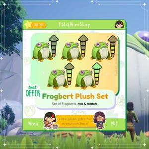Palia - Frogbert Bundle - Limited Plush - Giga,Giant,Bigger,Big,Small - Frogbert Set - Plushies