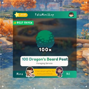 Palia - 100 Dragon's Beard Peat - Palia Resource - Crafting Furniture - Bahari Bay