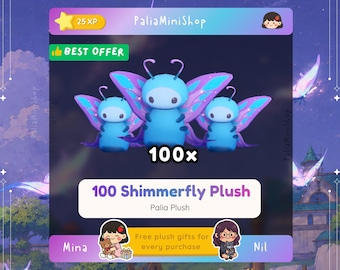 Palia Plushies - 100x Shimmerfly Plush - (NEW PLUSH)