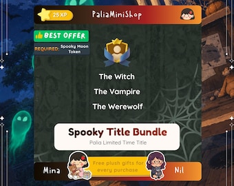 Palia - Spooky Title Bundle - Limited time - Bulletin Board 0.207 - Spooky Moon Store - Spiritfest